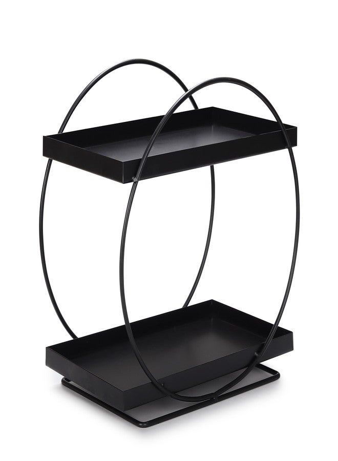 TechSrmaji 2-Tier Ring Spice Rack, Metal Bathroom Countertop Storage Rack, Dish Rack for Kitchen Pantry Shelf Holder, Round 2-Tier Kitchen Storage Rack, Organizer, MultiPurpose Storage Organizer - Image 2
